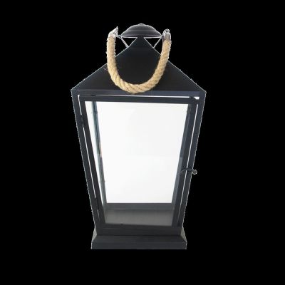 WL77 Lantaarn zwart met touw M