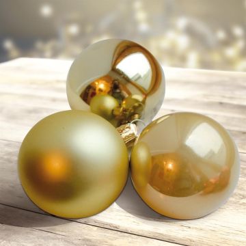 Kerstballen onbreekbaar 7 cm Goud