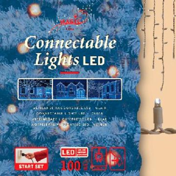 Connectable Led icicle 100L warm wit  7 meter
