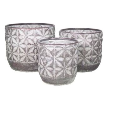 Dakar Metal set D21H22cm D27H25cm D32H28cm