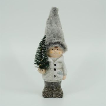 jongen met kerstboom 12x7x24