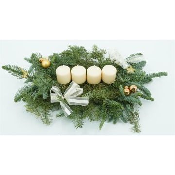 new photo white/gold advent arrangemnt