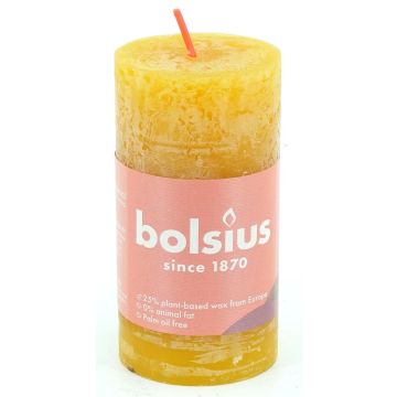 Bolsius stompkaars Honeycomb yellow
