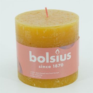 Bolsius stompakaars Honeycomb yellow