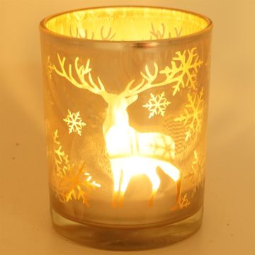 waxinelichthouder wit/goud