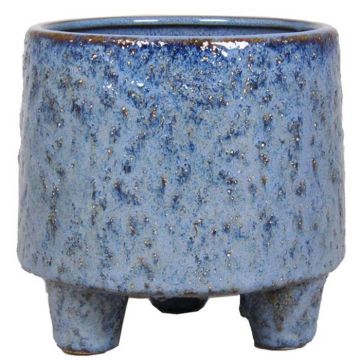 15.211 Pot op voet living blauw 11.2 cm