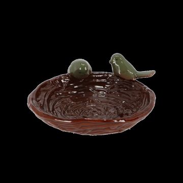 FB560 Keramiek nestvormig vogelbad