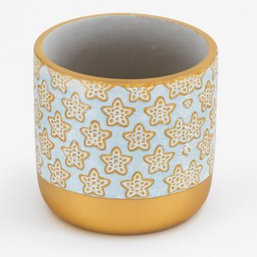 Pot star met Gouden  randje 11cm
