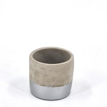 Betone pot met silver randje 10 cm Betone pot met silver randje 10 cm