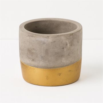 Betone pot met gouden randje 10 cm